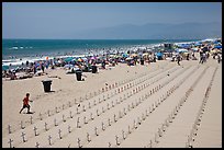 Anti-war memorial on Santa Monica beach. Santa Monica, Los Angeles, California, USA (color)