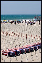 Iraq war memorial on the beach. Santa Monica, Los Angeles, California, USA (color)