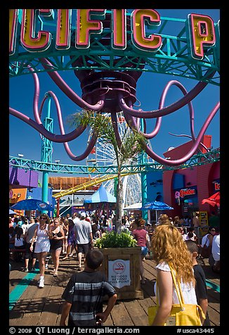 Pacific Park on Santa Monica Pier. Santa Monica, Los Angeles, California, USA