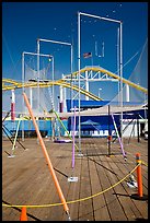 Empty acrobatics setup. Santa Monica, Los Angeles, California, USA