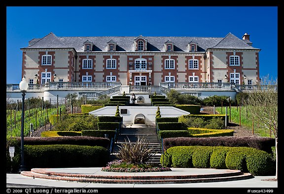 Domain Carneros winery in Louis XV chateau style. Napa Valley, California, USA (color)