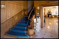 Inside Domain Carneros winery formal rooms. Napa Valley, California, USA