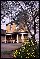 Historic building at dusk, Somoma Historical state park. Sonoma Valley, California, USA