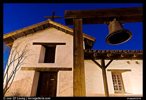 Bell and Mission Sonoma. Sonoma Valley, California, USA