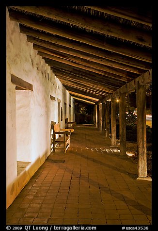 Mission Sonoma at night. Sonoma Valley, California, USA (color)