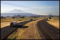 Highway 5 and Mount Shasta. California, USA