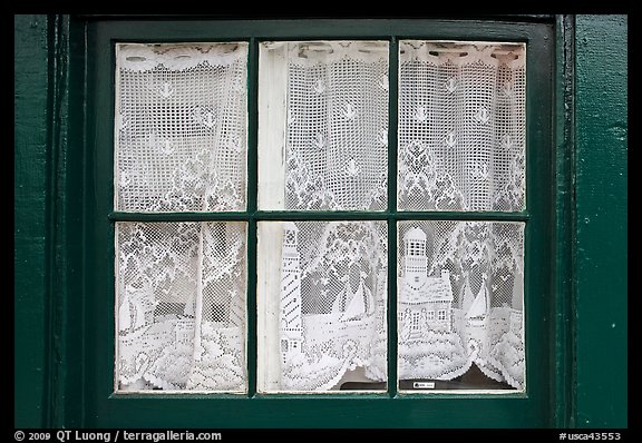 Lace curtains on Battery Point Lighthouse, Crescent City. California, USA