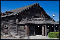 Historic building made of redwood, Scotia. California, USA