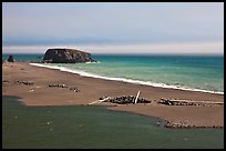 Russian River estuary and beach, Jenner. Sonoma Coast, California, USA (color)