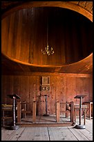 Inside chapel, Fort Ross Historical State Park. Sonoma Coast, California, USA (color)