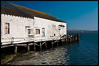 Wharf building, Bodega Bay. Sonoma Coast, California, USA ( color)