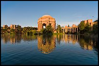 Palace of Fine arts and lagoon, early morning. San Francisco, California, USA (color)