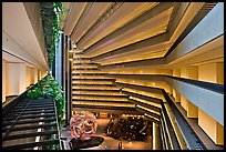 Modernistic architecture, Hyatt Grand Regency. San Francisco, California, USA