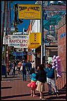 Mission street sidewalk, Mission District. San Francisco, California, USA ( color)