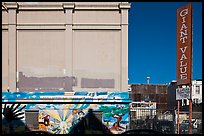 Building and sign, Mission District. San Francisco, California, USA