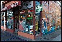 Corner store and mural, Mission District. San Francisco, California, USA ( color)