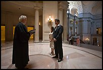 Civil wedding, City Hall. San Francisco, California, USA ( color)