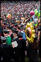 Graduating students celebrating commencement. Stanford University, California, USA