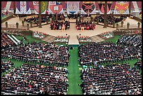 Students and university officials during commencement ceremony. Stanford University, California, USA