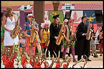Stanford student band, commencement. Stanford University, California, USA (color)