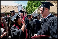 Students after graduation ceremony. Stanford University, California, USA