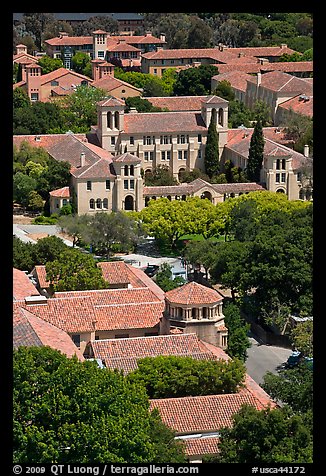 Campus seen from above. Stanford University, California, USA (color)