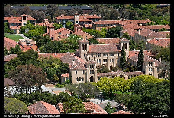 Campus seen from Hoover Tower. Stanford University, California, USA