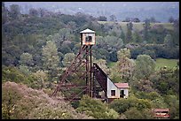 Hills and Kennedy Mine structures, Jackson. California, USA (color)