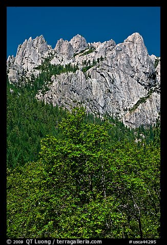 Limestone cliffs, Castle Crags State Park. California, USA (color)