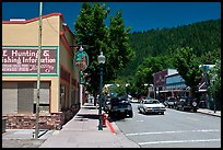 Old car in town center, Dunsmuir. California, USA