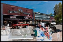 Reflections in store window, Dunsmuir. California, USA ( color)