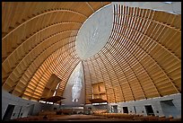 Worship space in vesica pisces shape, Cathedral of Christ the Light. Oakland, California, USA ( color)