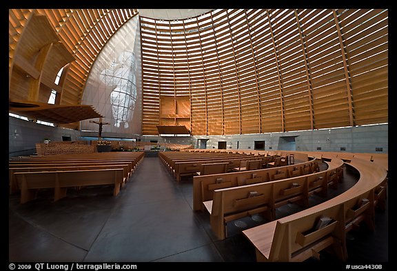 Oakland Cathedral interior, designed by Craig Hartman. Oakland, California, USA