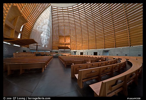 Oakland Cathedral interior, designed by Craig Hartman. Oakland, California, USA (color)