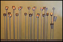 Modern candle holders, Christ the Light Cathedral. Oakland, California, USA