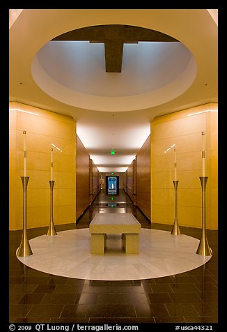 Altar in the crypt, The Cathedral of Christ the Light. Oakland, California, USA (color)