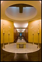 Altar in the crypt, The Cathedral of Christ the Light. Oakland, California, USA (color)