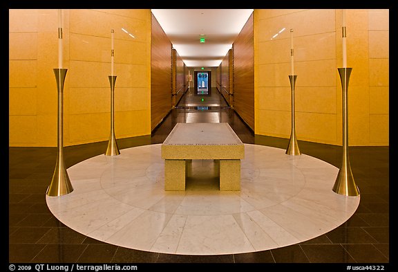 Altar in the mausoleum, Oakland Cathedral. Oakland, California, USA (color)