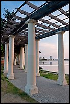 Colonade on Lake Meritt shore. Oakland, California, USA