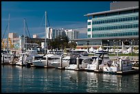 Marina and yachts, Jack London Square. Oakland, California, USA