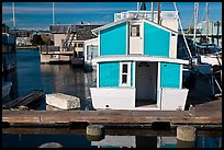 Houseboat, Oakland Alameda harbor. Alameda, California, USA