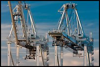 Container cranes, Port of Oakland. Oakland, California, USA (color)