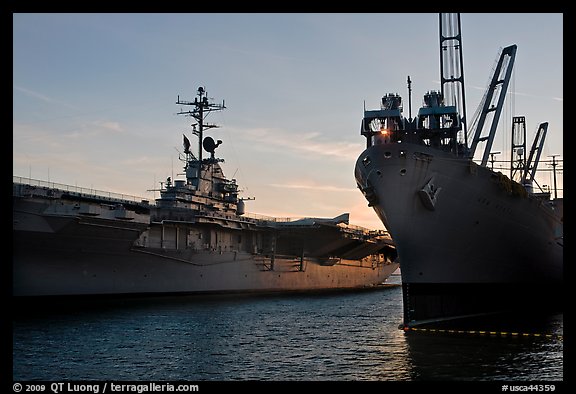 USS Hornet aircraft carrier. Alameda, California, USA