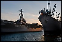 USS Hornet aircraft carrier. Alameda, California, USA (color)