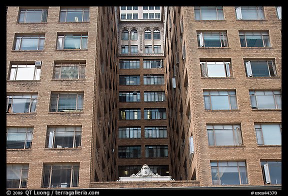 Downtown old high rise building. Oakland, California, USA (color)