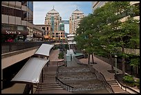 City center shopping mall, downtown. Oakland, California, USA (color)