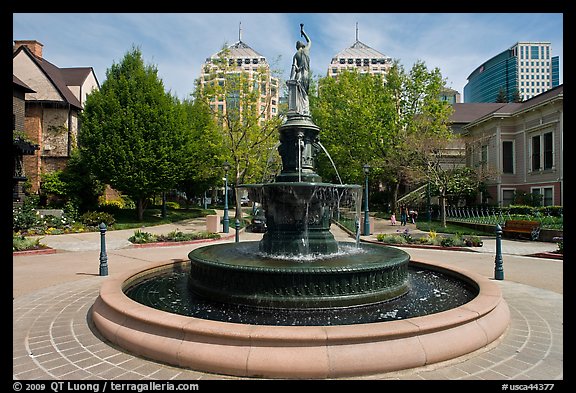 Fountain, Preservation Park. Oakland, California, USA (color)