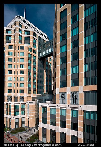 Twin Federal towers. Oakland, California, USA