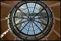 Looking up dome of atrium, Federal building. Oakland, California, USA