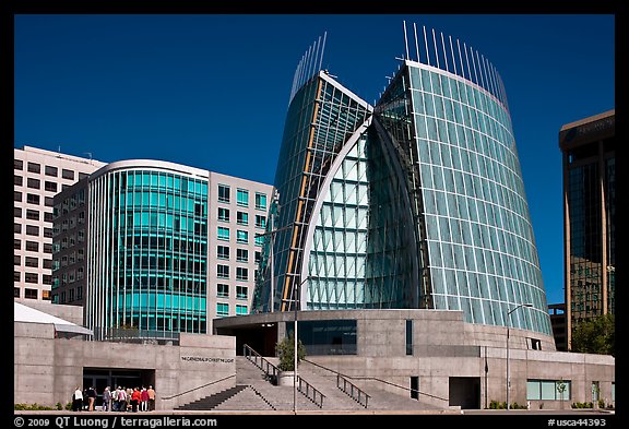 Oakland Cathedral in late 20th century abstract style. Oakland, California, USA